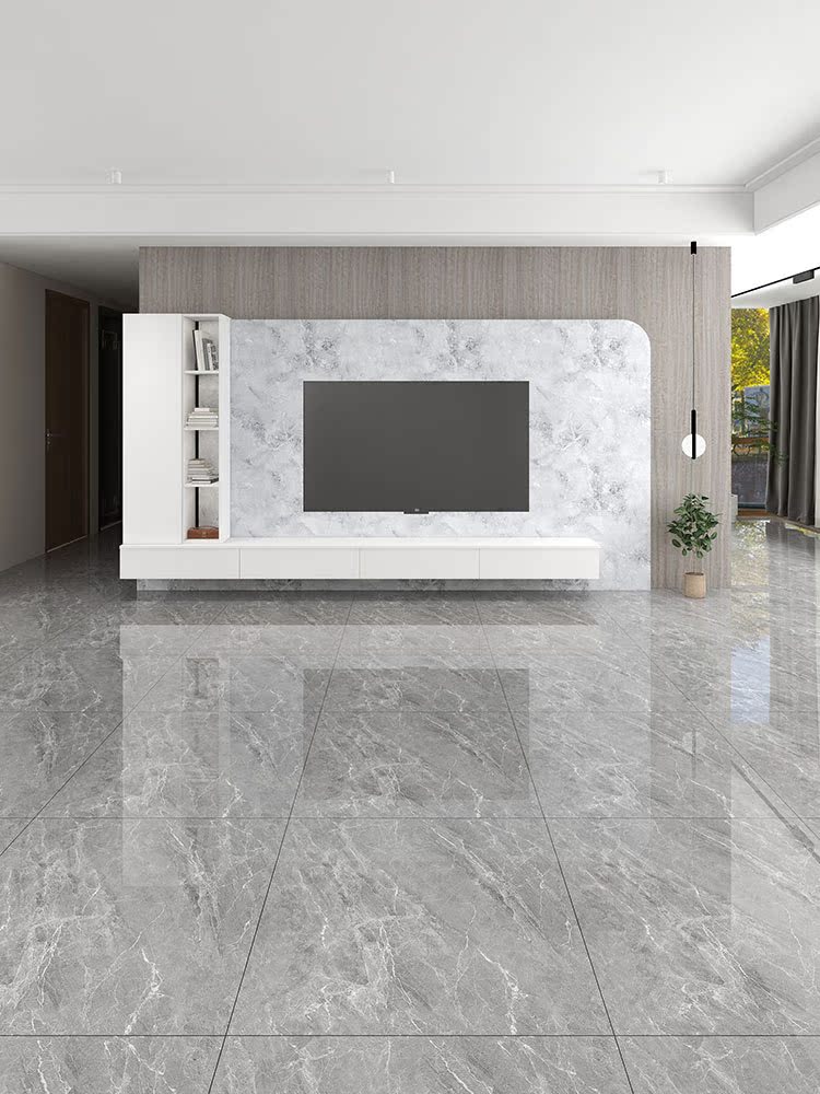 瓷砖地砖800x800客厅现代简约灰色通体大理石室内防水防滑地板砖