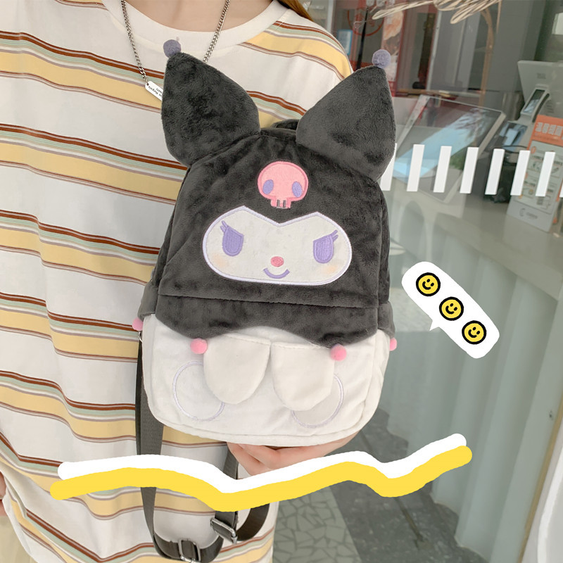 日系ins小怪兽卡通双肩包女 2022新款学生甜美出街大容量双背包