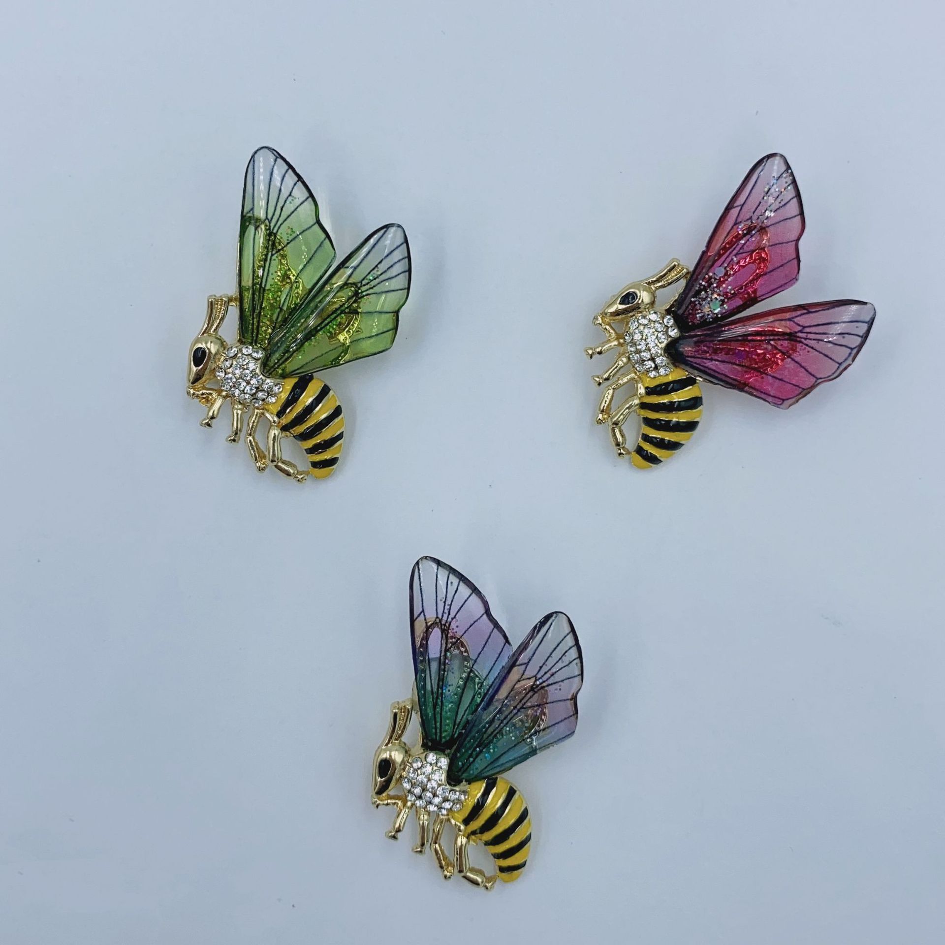 Beautiful New Epoxy Butterfly Dragonfly Bee Brooch Super Fairy Wild Fashion Insect Corsage Han Chinese Clothing and Bags Accessories