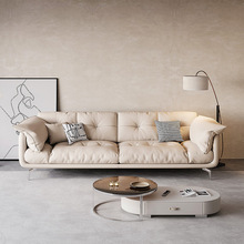 意式极简奶油风小户型客厅休闲羽绒沙发现代简约休闲科技布沙发