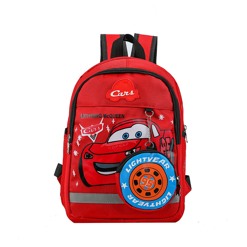 Children's Backpack 2023 New Kindergarten Cute Car Backpack Cartoon Cute Spider-Man Backpack Lightweight Backpack