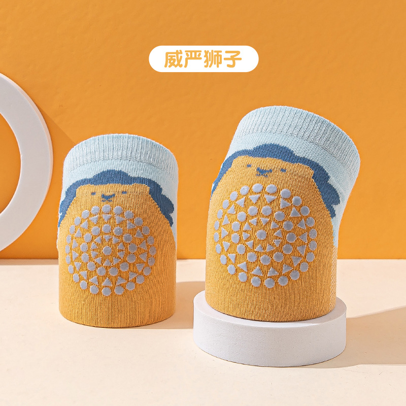 23 Spring/Summer Baby's Kneecap Thin Baby Crawling Glue Dispensing Non-Slip Knitted Knee Pads Mesh Breathable Toddler Protective Socks