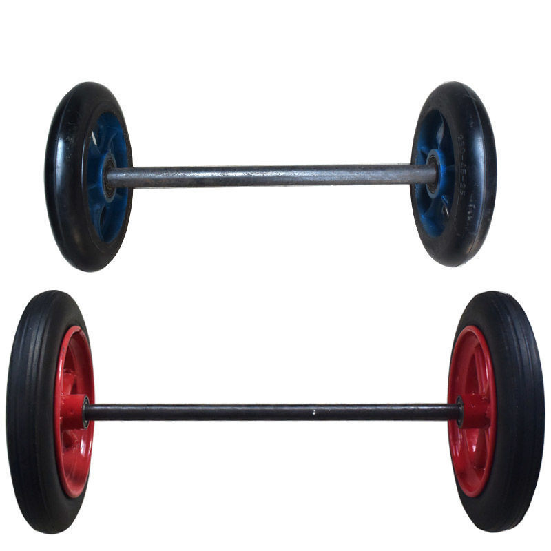 10寸老虎车轮实心轮充气轮12寸14寸实心轮胎俩轮连轴手推车轮子