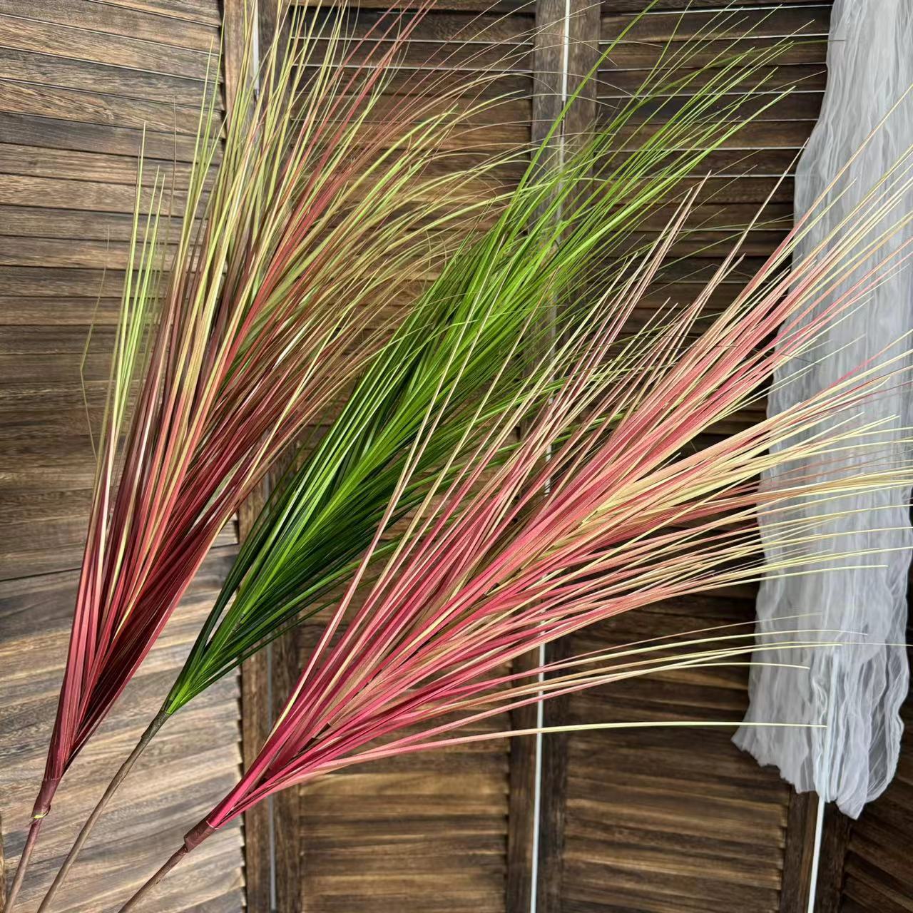 仿真芦苇草室内装饰摆件假绿植北欧大把束长须芦苇草仿真绿植盆栽