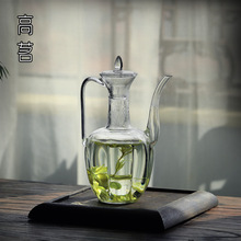 玻璃绿茶壶泡茶家用煮茶器仿宋手执壶可明火加热茶具电陶炉烧水壶