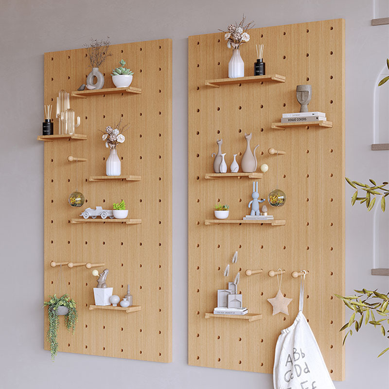 Fan-Shaped Wooden Wire-Wrap Board Wall Storage Rack Wooden White Curved Wire-Wrap Board Solid Wood Porch Storage Rack