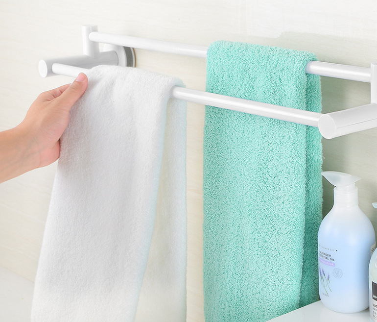 Double Bar Towel Rack Punch-Free Bath Towel Rack