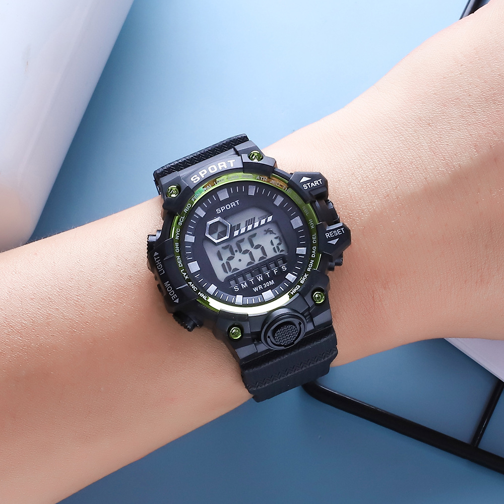 Cross-Border Multi-Functional Sports Watch Men's and Women's Electronic Watch Student Youth Waterproof Alarm Clock Calendar Watch Live Broadcast Goods