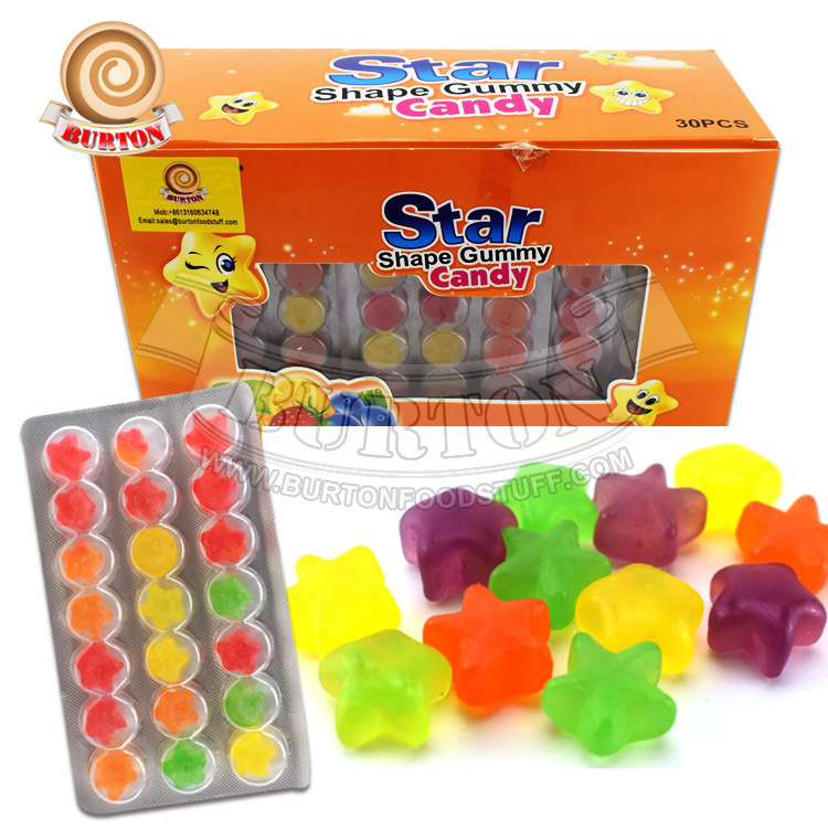 创新水果星星型五彩软糖儿童小零食多味果味批发