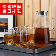 82英国冷水壶家用简约凉水壶透明玻璃泡茶壶大容量果汁热