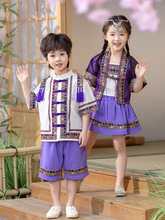酷贝龙三月三少数民族服装儿童彝族土家族男童广西壮族瑶族竹竿舞