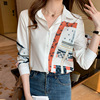 Real shot Chiffon shirt shirt Sense of design A small minority Western style fashion temperament Long sleeve printing 2022 New spring Real shot Chiffon shirt shirt Sense of design A small minority Western style fashion temperament Long sleeve printing 2022 New spring
