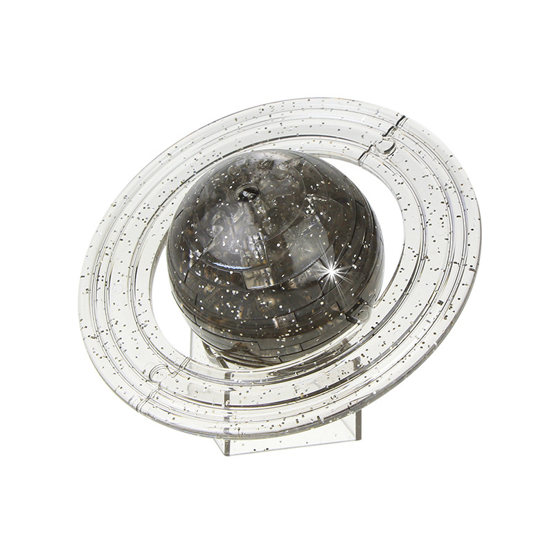 土星星球水晶拼接拼图 diy立体自装塑料水晶益智创意玩具积木