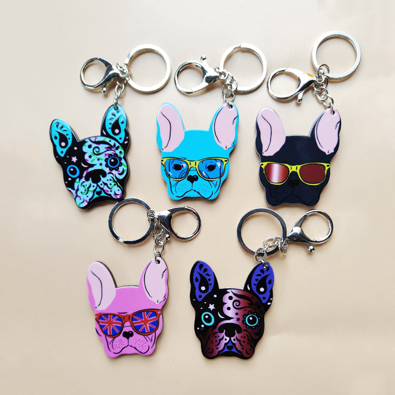 Acrylic Keychain Cartoon Cartoon Creative Personalized DIY Pattern Key Chain Handbag Pendant Cross-Border Small Gift