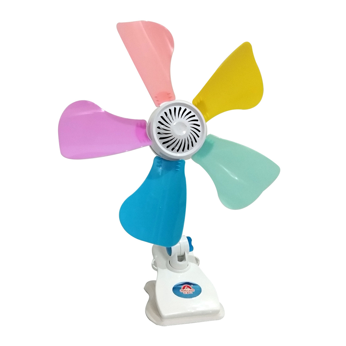 迦密山jfc11-33b家用办公室学生写字电风扇彩色5叶小夹扇强风220v