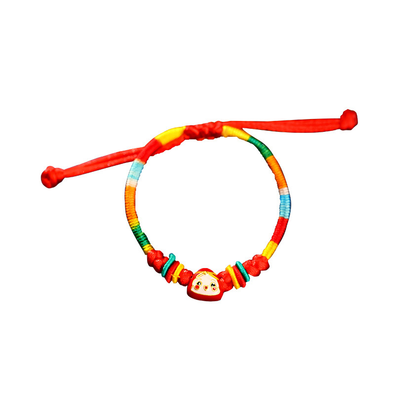 Dragon Boat Festival Colorful Rope Carrying Strap Red Rope Men and Women Couple Hand-Woven Zongzi Tiger Head Children Color Wire Bracelet