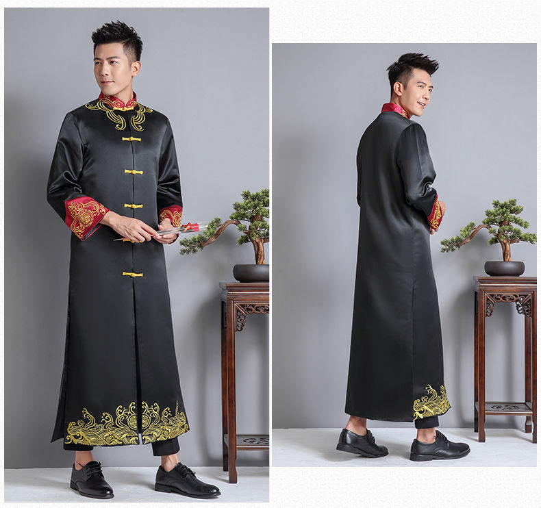 伴郎服冬季兄弟团新郎中式婚礼迎亲搞笑亲风古装男士大码