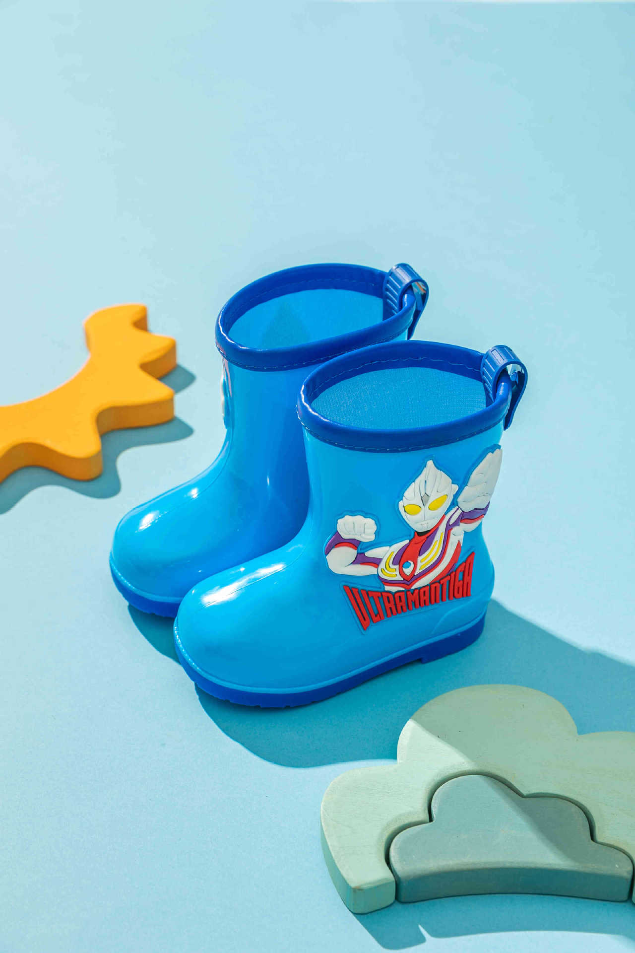 奥特曼儿童雨鞋男童大卡通防滑中筒胶鞋小孩宝宝四季雨靴小童水鞋