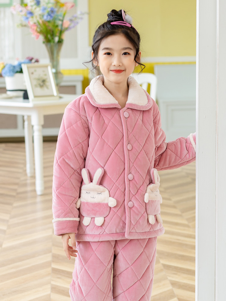 女宝宝加厚棉睡衣