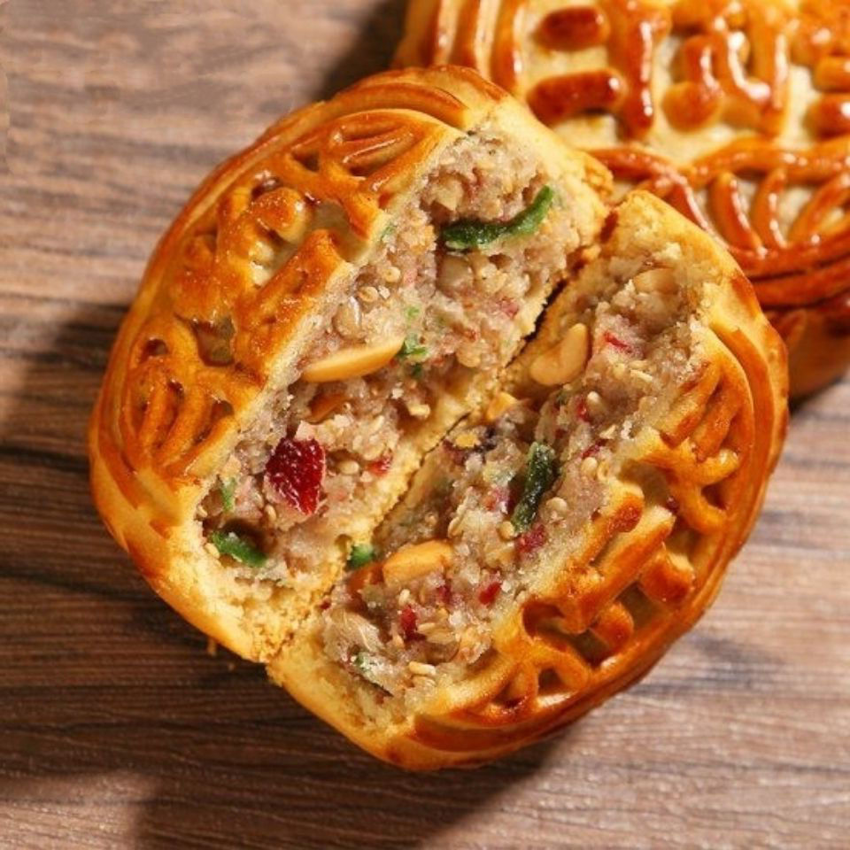 【个】老五仁月饼河南青红丝特产中秋糕点儿时味道个