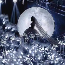新款婚庆道具发光月球地表软膜灯箱婚礼月球灯舞台背景装饰屏风