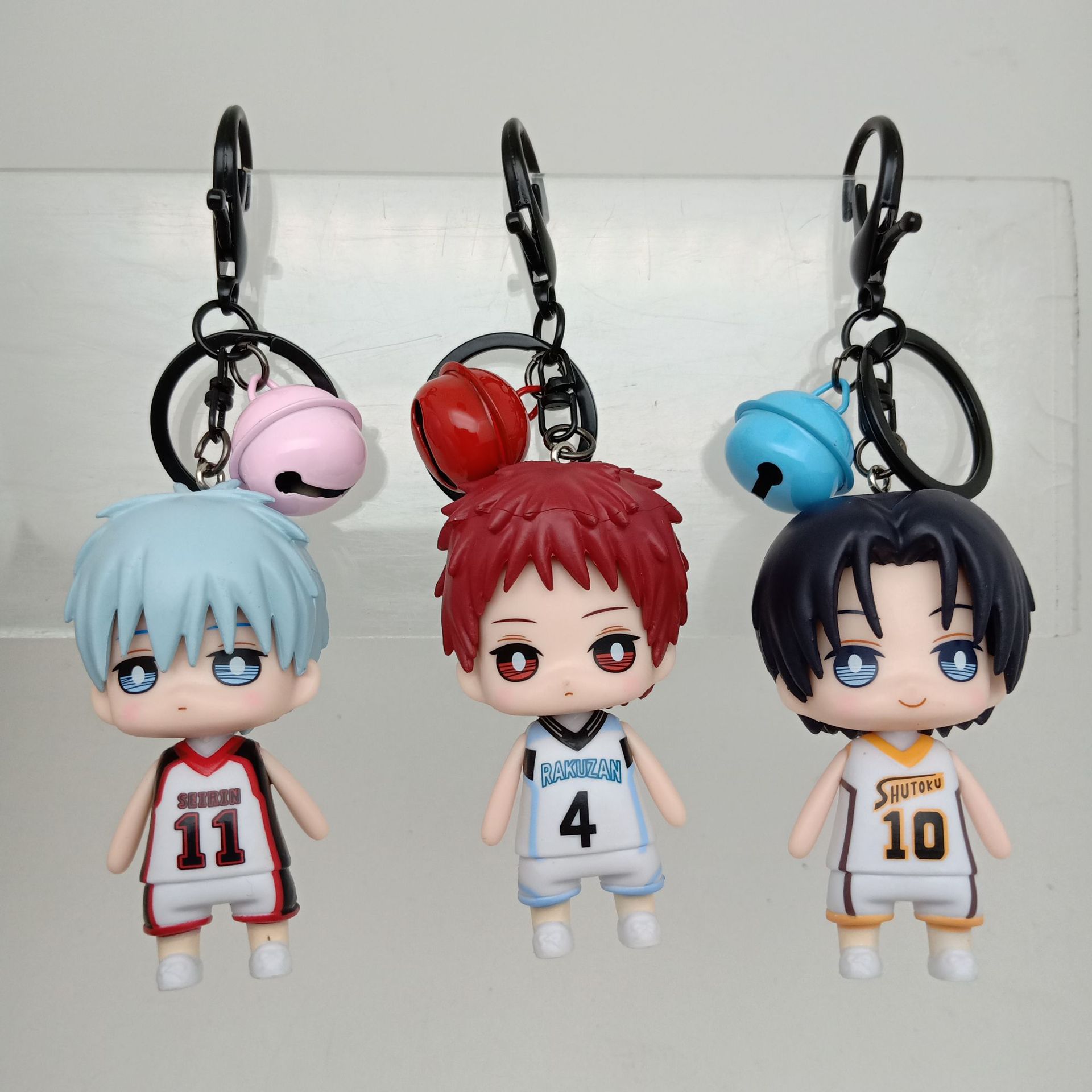 Q Version 9 Black Basketball Anime Garage Kits Qingfeng Fire God Big Me Heizo Tetsuya Kise Doll Keychain Pendant