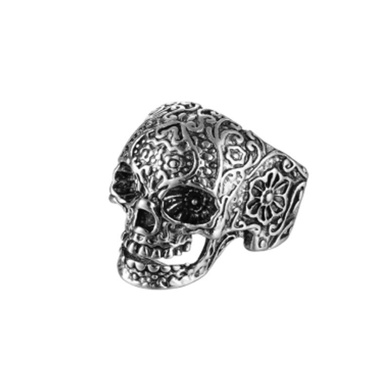 Cross-Border Hot Sale Punk Ring Domineering Personalized Men's Lion's Head Skull Wolf Head Leopard Head Buddha Ring