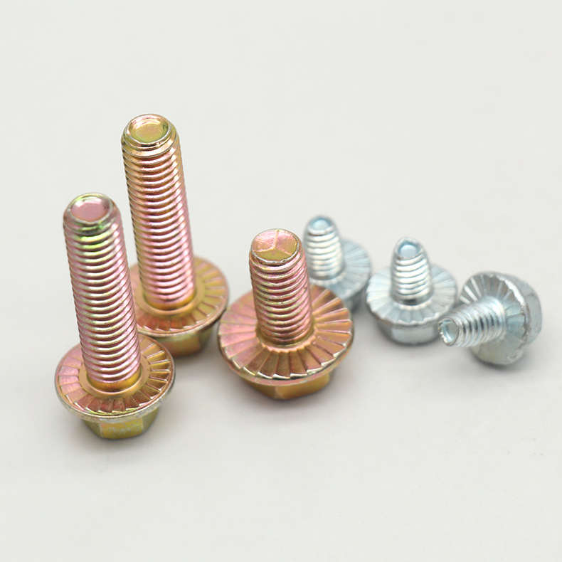 9级gb5789带齿镀彩法兰螺栓