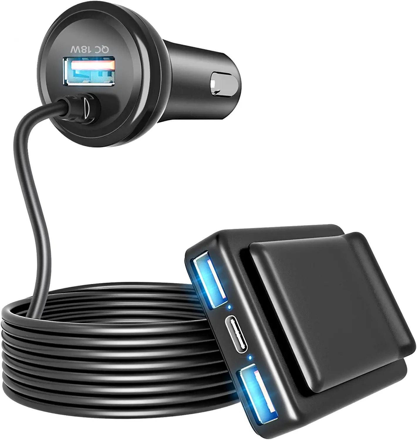 0车充超级快充pd18w车载手机充电器usb充电后排座-阿里巴巴