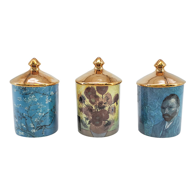 Cross-Border Export Ceramic Aromatherapy Jar Candle Storage Jar Jewelry Pen Container Home Craft Decoration Ornaments Wholesale