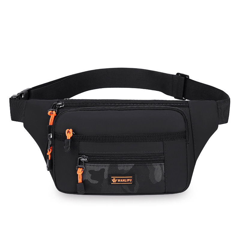 Casual Multi-Layer Waist Bag Multi-Compartment Men's Sports Phone Bag New Large Capacity Shoulder Messenger Bag Cash Bags Tide