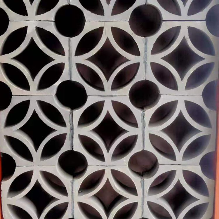 建材厂窗花镂空古建园林粘土铜钱瓦围墙隔断专用瓦四叶窗花瓦