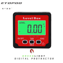 ETOPOO 电子数显倾角盒带磁 角度尺坡度仪水平仪三按键带背光