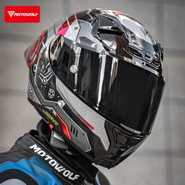 摩托车头盔大尾翼全盔骑行防护全盔全覆式四季通用头盔骑士全盔夏