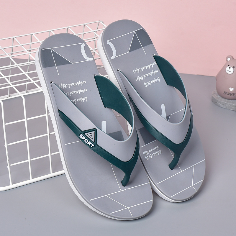 Spot Men‘s Flip Flops Summer Non-Slip Wear-Resistant Home Slippers Flip-Flops Men‘s Casual Cool Beach Shoes