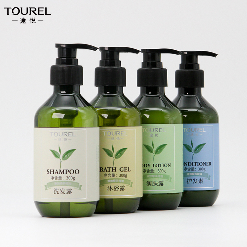 TOUREL Hotel Supplies Disposable Shampoo Bath Lotion Hotel B & B White Tea Scent of Green Tea Shampoo Wholesale