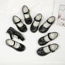 新款女童黑色皮鞋表演出英伦风小女孩学生四季宝宝公主鞋儿童单鞋
