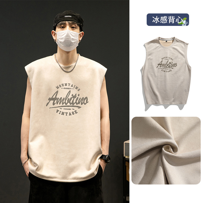 rp013无袖背心t恤男夏季潮牌坎肩男装上衣运动健身篮球背心-阿里巴巴