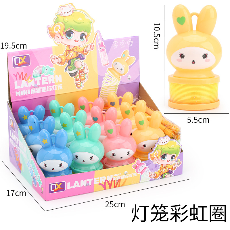 New Adorable Rabbit Luminous Lantern Rainbow Spring Portable Lantern for Children and Students on New Year's Day of Rabbit