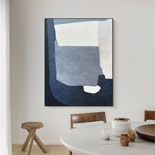 手绘油画客厅沙发装饰画现代简约抽象立体肌理画卧室挂画 简调