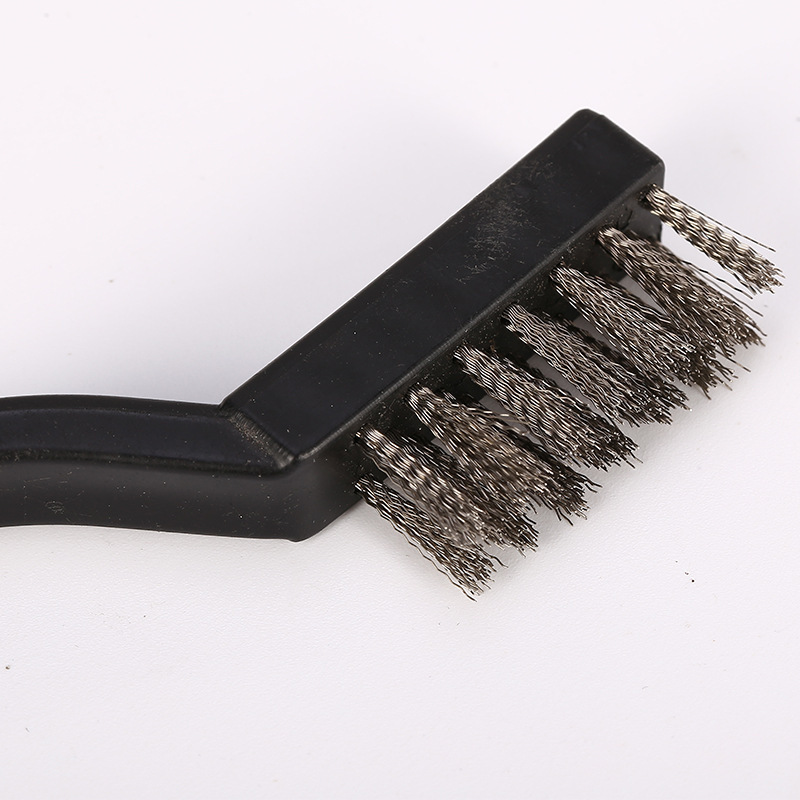 Foreign Trade Steam Engine Cleaning Brush Three-Piece Set Wire Brush Three-Piece Wheel Hub Car Detail Brush Nylon Brush