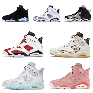 aj6高帮篮球鞋莆田乔6纯原气垫运动鞋大巴黎兔八哥烟灰红外线燧石