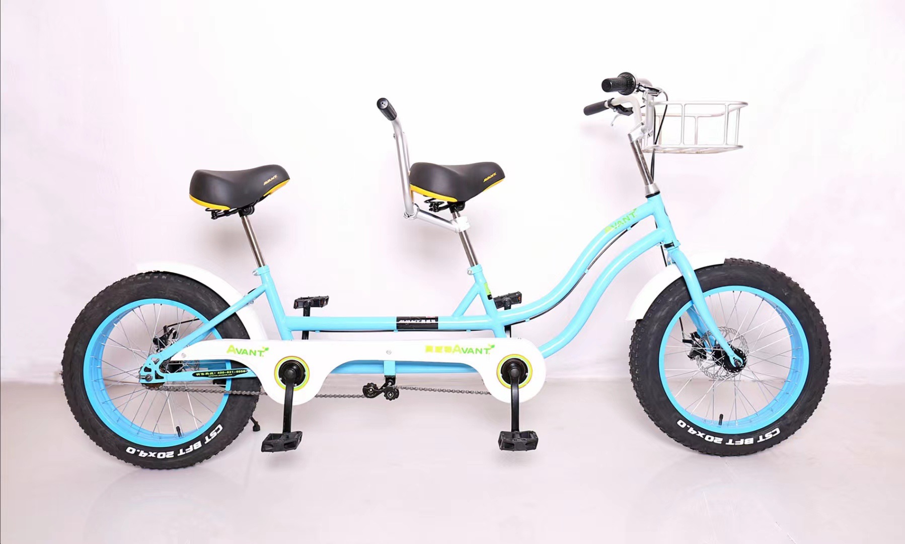 奥威特品牌 沙滩情侣车 家庭健身车 双人骑自行车 雪地双人车胖胎