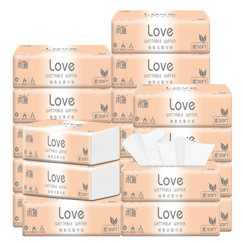 80 Packs of Paper Extraction Household Toilet Paper Portable Embossed Paper Tissue Affordable Napkin Factory Delivery