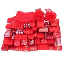 多款式大红色印花彩带花边 DIY圣诞新年丝带节日蛋糕礼品包装带