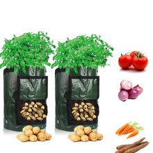 亚马逊园林PE土豆种植袋厂家批发 7加仑户外菜园肥料桶植物生长袋