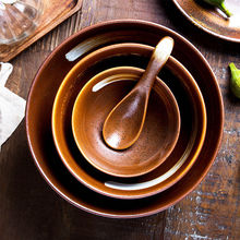 瓷彩美创意日式米饭碗复古个性拉面碗面条碗陶瓷餐具大汤碗味碟