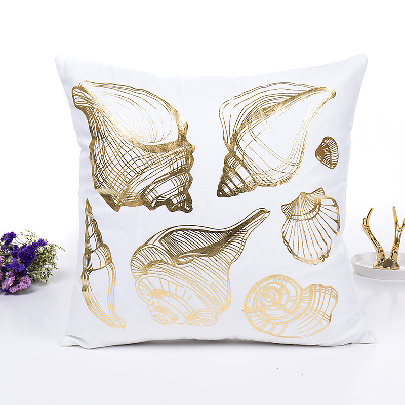 Factory Wholesale New Gilding Ocean Pillow Cover Living Room Bedroom Cushion Cover without Core Mediterranean Style Pillow Cover