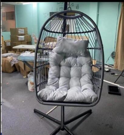 折叠吊篮秋千吊椅支架拆装摇摇椅现货钢架鸟巢秋千椅蛋形椅