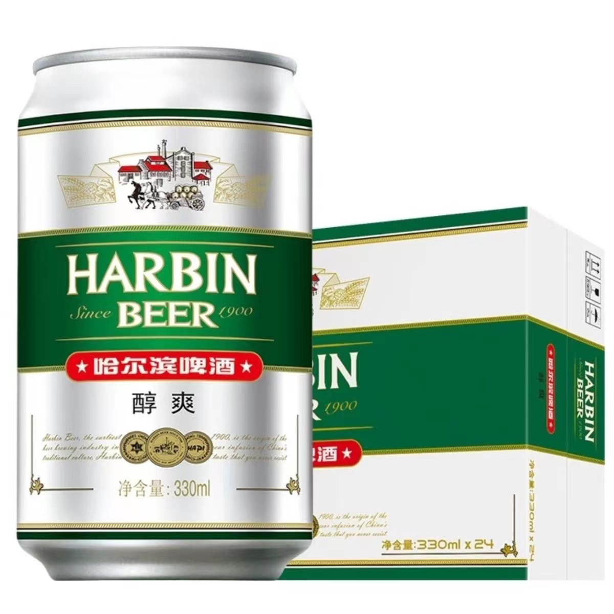哈尔滨啤酒 哈啤醇爽/原酿*听罐装整箱中浓度啤酒批发好日期随机